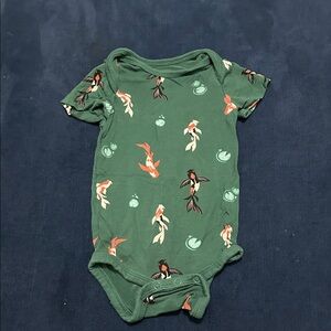 Kyte BABY Green Koi Print Bodysuit